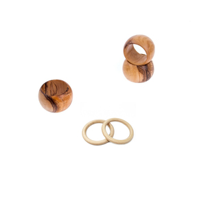 Ronds de serviette en bois de conception antique faits à la main porte-serviettes en bois naturel pour la décoration de table ronds de serviette en bois de qualité supérieure - Product Image 4