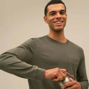 เสื้อเชิ้ตแขนยาวเป็นมิตรกับสิ่งแวดล้อม - สไตล์ดีทําจากผ้าฝ้ายออร์แกนิก <span class=keywords><strong>100</strong></span>% เหมาะสําหรับผู้บริโภคที่มีความกระตุกใจต่อสิ่งแวดล้อม - Product Image 6