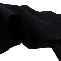Tissu en coton 100% tissé et teint noir uni personnalisé, respirant et léger, pour chemises, robes, vêtements pour hommes, femmes, filles, jouets et articles ménagers
