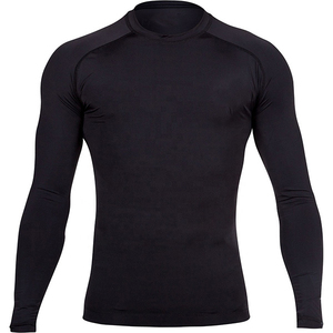 Customized Logo Printing Long Sleeve Round <b>Neck</b> Quick Dry Breathable Comfortable Compression Rash Guard Men Black Yellow Color - Product Image 6