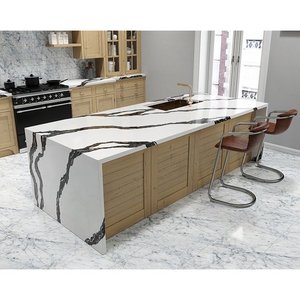 Produit d'application murale en marbre blanc Panda Unionstone, grande dalle, imperméable, design moderne - Product Image 3