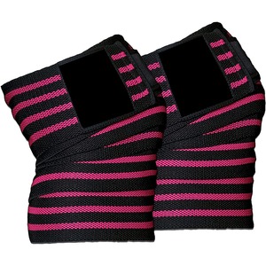 Custom <b>Compression</b> Elastic Support <b>Knee</b> Wraps for Cross Training Gym Workout Fitness Powerlifting <b>Knee</b> Wraps - Product Image 2
