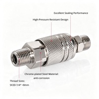 Conector Neumático Universal de Acero con Rosca de Cobre, Estándares Industriales de EE. UU./Japón, Nuevo y Usado, Juego de Acopladores Rápidos de 5 Piezas