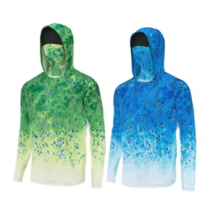 Fashion Breathable 100% Polyester Quick Dry <b>Men's</b> <b>Long</b> <b>Sleeve</b> UPF 50 Hoodies Sublimation Fishing Jersey Hiking <b>Shirts</b> - Product Image 2