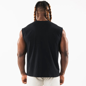 2023 nuevo atlético para correr algodón orgánico entrenamiento al por mayor gimnasio músculo sin mangas gimnasio hombres Top Tank - Product Image 3