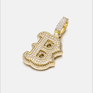 Pendentif personnalisé exclusif pour homme en alliage plaqué or avec diamants CZ style hip-hop pour cadeau - Product Image 3