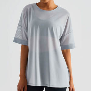 T-shirt en coton respirant à manches longues et col rond pour femmes, taille plus, décontracté, avec logo personnalisé - T-shirt doux avec votre propre logo - Product Image 3
