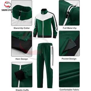 Survêtement pour homme personnalisé en microfibre, deux pièces, survêtement OEM en gros, survêtement personnalisé - Product Image 4