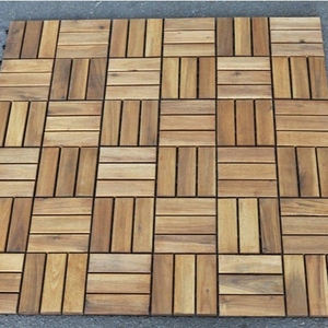 Carreaux de terrasse en bois d'acacia durables 300x300x24mm sans nœuds Design moderne avec finition à l'huile de qualité supérieure pour application extérieure - Product Image 6