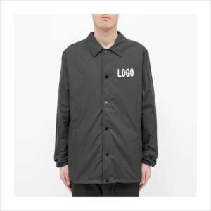 Commercio all'ingrosso OEM coach giacca schermo stampato Logo design personalizzato chiusura a cerniera traspirante antivento ricamo <span class=keywords><strong>lavoro</strong></span> - Product Image 5