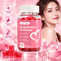 Gummies au glutathion avec collagène marin et vitamines pour la beauté de la peau, les cheveux, les ongles et le soutien osseux, 60 unités, marque privée OEM ODM