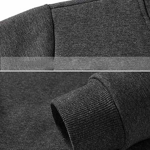 Sudadera de cuello redondo de lana para hombre, sudaderas con capucha y sudaderas informales gruesas cálidas para invierno - Product Image 6