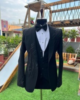 Costume 2 pièces pour homme, coupe ajustée, robes de soirée, blazer pour homme, pantalon, smoking pour marié, veste
