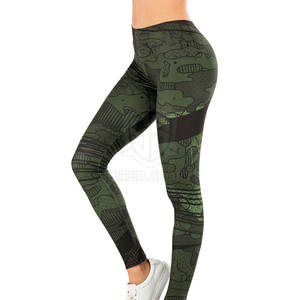 Women's New Style Solid Pattern Mid <b>Waist</b> Yoga <b>Leggings</b> Factory-Made with Elastic <b>Waist</b> Closure Hot Selling <b>Low</b> Wholesale Price - Product Image 3