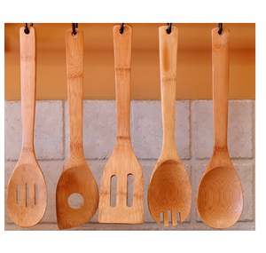 inspired <b>wooden</b> container on blue table <b>WOODEN</b> SALAD SERVER SET OF 2 HAND MADE UNIQUE KITCHENWARE ITEM HOT SELLING - Product Image 5