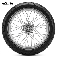 Jantes Supermoto JFG 17 pouces argentées et noires, kit de pneus 100/80-17 130/70-17 pour Surron Ultra Bee, pièces haute performance