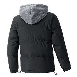 <b>Men's</b> <b>Thick</b> Winter <b>Jacket</b> Warm Puffer Hooded Parka Plus Size Cotton <b>Fleece</b> Two-Piece Coats Formal Canvas Outwear - Product Image 4