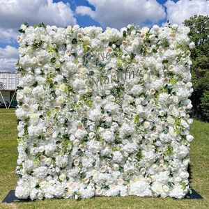 Telón de Fondo de Rosas Artificiales en 3D, Personalizado, con Peonías Rosadas, Cortina Enrollable, Pared de Flores para Decoración de Bodas - Product Image 3