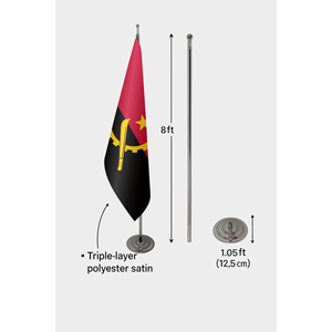 Custom Angola Indoor <b>Flag</b>-Digital Printing Aluminum <b>Pole</b> 3x5ft Custom Logo Cotton or Nylon or Plastic Material - Product Image 6