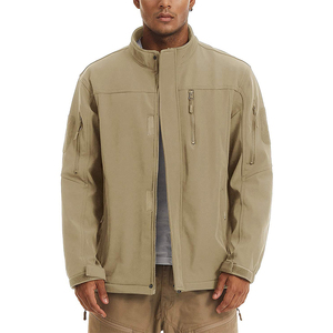 Vestes en polaire softshell de haute qualité pour hommes, imperméables, respirantes, coupe-vent, avec logo personnalisable sur le devant, vente en gros - Product Image 3