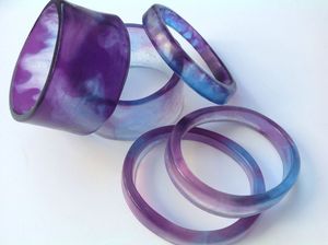 Vintage Chunky Boho fiesta diseñador de moda resina geométrica brazalete regalo mármol ámbar Irregular acrílico pulsera para mujeres niñas - Product Image 4