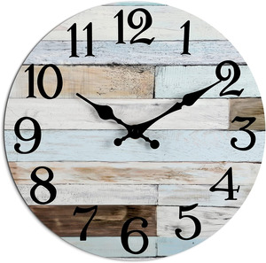 Home <b>Decor</b> Classic Cheap Wooden MDF Decorative Wall Clocks <b>Retro</b> American Style for Farmhouse Living Room Decoration - Product Image 5