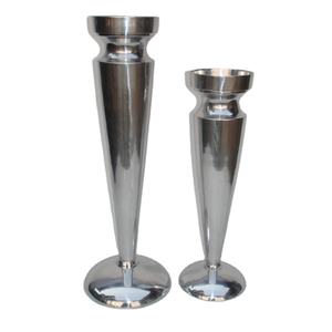 Bougeoir décoratif haut de gamme bougeoir fantaisie en métal de luxe décoration de mariage pièce centrale bougeoir en aluminium - Product Image 1