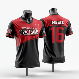 เสื้อเจอร์ซีย์กีฬาระบายอากาศสำหรับผู้ชายเสื้อซอฟต์บอลและบาสเก็ตบอลคอกลมเสื้อตกปลาแบบสั่งตัด - Product Image 3