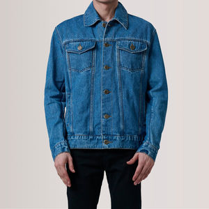 Chaqueta Vaquera Informal Vintage para Hombre, Estilo Urbano, 100% Algodón, Diseño Personalizado OEM, Secado Rápido y Transpirable - Product Image 1