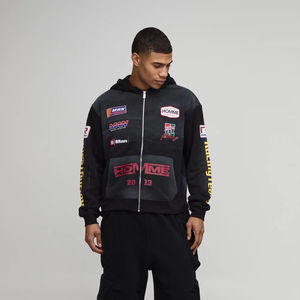 Sudaderas con capucha estampadas de algodón 100% para hombre con 500g de peso de tela Sudadera con cremallera Unisex Algodón personalizado Hombres Invierno - Product Image 1