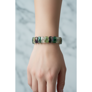 Bracciale in Fluorite Verde Naturale con Taglio Largo - Product Image 6