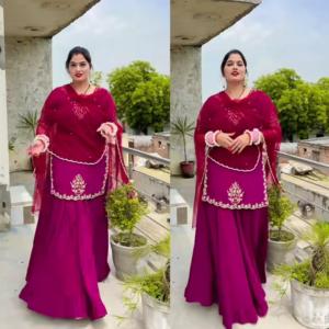 Conjunto de moda Salwar Kameez con Dupatta para niñas y mujeres Traje étnico indio para fiestas y celebraciones - Product Image 6