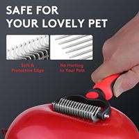 Brosse à poils pour chiens à poils longs et chats, simple, pour démêler les poils, démêler les nœuds, les poils emmêlés, les nœuds de fourrure, sans nœuds