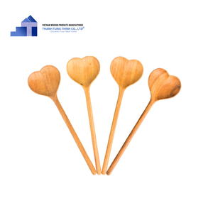 Meilleur ensemble de cuillères en bois naturel pour accessoires de cuisine Vaisselle du fabricant du Vietnam pour les grossistes - Product Image 3