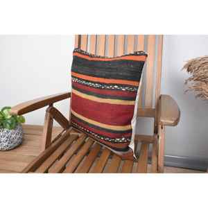 Almohada Kilim de lana marrón de 18x18 pulgadas, cojín estampado esponjoso de lujo, pluma tejida con estampado cuadrado Vintage para ropa de cama, Navidad - Product Image 3