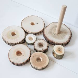 Eco-Friendly Non-Toxic Wood Stacking <b>Toy</b> Montessori <b>Baby</b> Games Heart-Sd <b>Wooden</b> Stacker Montessori Stacking <b>Toys</b> - Product Image 2