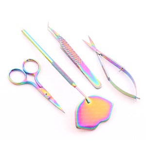 Fabricación de tijeras para pestañas y cejas Herramientas de manicura de etiqueta privada de acero inoxidable con embalaje personalizado - Product Image 4