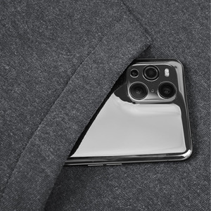 เสื้อสเวตเตอร์มีฮู้ดผ้าฝ้ายผสมขนแกะมีฮู้ดแบบพอดีตัวเสื้อฮู้ดของผู้ชายมีกระเป๋าผ้าถักพิมพ์ลายธรรมดา - Product Image 4