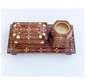 Porte-brûleur à cône d'encens Encensoir en bois Ornement Encensoir Décors Ornement de bureau Marron - Product Image 1