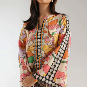 Ensemble Salwar Kameez pakistanais de luxe, léger, 2 pièces, élégant, en organza pakistanais, sur mesure - Product Image 4