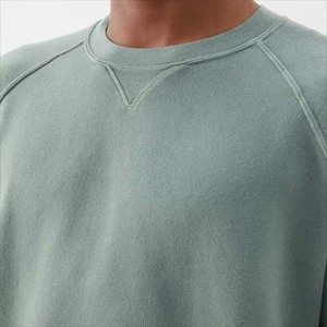 Sudadera de Cuello Redondo para Hombre, Corte Regular, con Logotipo Personalizado Estampado en la Parte Delantera, Estilo Casual Otoñal, Manga Raglán, Color Sólido, Algodón - Product Image 6