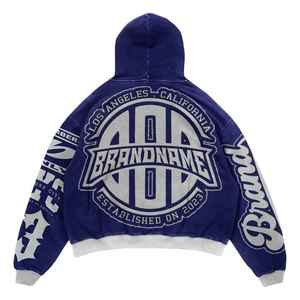 Sudadera con capucha para hombre DTG estampado 100% algodón personalizado sudadera de lana de gran tamaño jersey para ropa de calle suministro al por mayor - Product Image 2