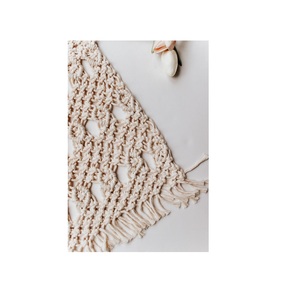 Kitchen Supplies Coasters Cotton Macrame Potholder Fringe Macrame Candle Coaster Woven <b>Placemat</b> for Kitchenware - Product Image 5