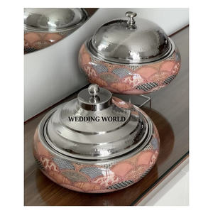 Customized Design Metal Hotpot Nice Quality Handmade Designer Casserole Customized Size Fancy Metal <b>Food</b> <b>Warmer</b> - Product Image 5