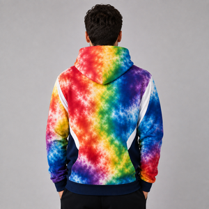 Sudadera con Capucha Tie Dye de Alta Calidad para Hombre, con Logotipo Personalizado, de Felpa Suave de Algodón, Estilo Casual Urbano - Product Image 5