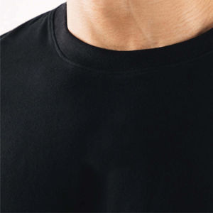 Venta al por mayor 100% algodón hombro de la gota Camiseta para los hombres de alta calidad de peso pesado Mock Neck Plain personalizable de gran tamaño de ajuste largo - Product Image 5
