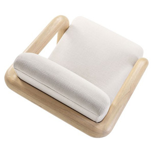 Fauteuil individuel haut de gamme en teck avec rembourrage pour salon, bureau, salle d'attente, hôtel - Vente en gros - Product Image 5