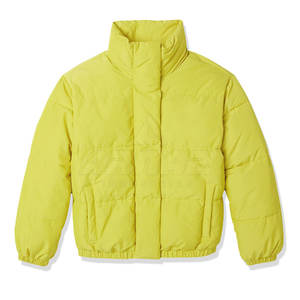 Chaqueta acolchada con cremallera completa con cuello alto y tela a prueba de viento para clima frío Chaqueta acolchada cálida y ligera - Product Image 1