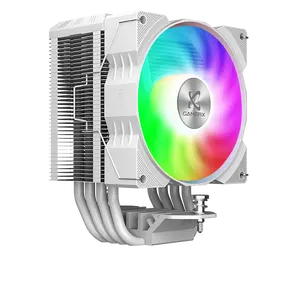 Sıcaklık göstergesi CPU soğutucu ARGB yüksek performanslı fan 4 ısı boruları
