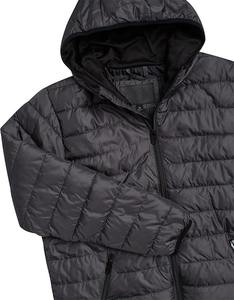 Chaqueta acolchada con capucha de invierno informal para hombre, transpirable, impermeable, para montañismo al aire libre, con cremallera y logotipo frontal personalizado - Product Image 6